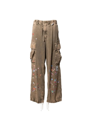 Maison MIHARA YASUHIRO printed cargo trousers - Brown