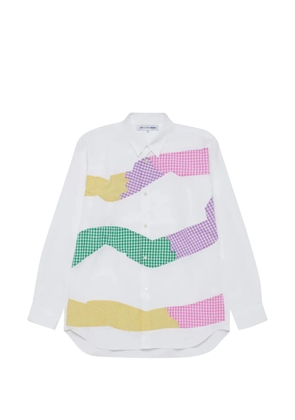 Comme Des Garçons Shirt gingham patchwork shirt - White