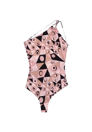 PUCCI one-shoulder geometric swimsuit - Pink