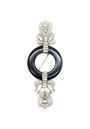 Jennifer Gibson Jewellery 1970s Kenneth Jay Lane Deco brooch - Silver