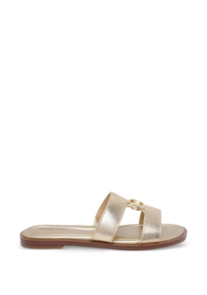 Michael Michael Kors Erin logo-plaque leather sandals - Gold