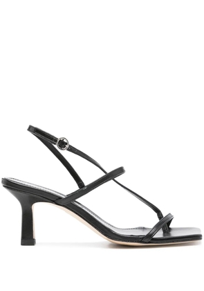 Aeyde Elise 75mm leather sandals - Black