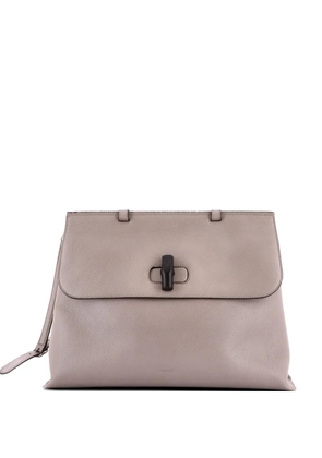 Gucci Pre-Owned Bamboo Daily Top Handle Bag Leather Large satchel - Grey