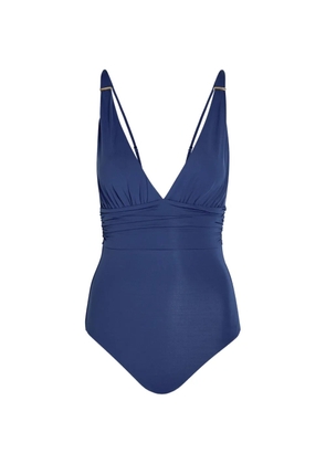 Melissa Odabash Panarea V-neck strap swimsuit - Blue