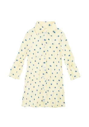 Gongdid Design floral pleated shirt-dress - Neutrals