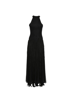 Bless fringed halterneck maxi dress - Black