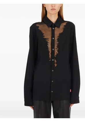 Diesel S-Sun sheer-panel shirt - Black