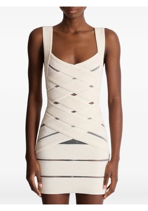 Balmain sleeveless mini dress - Neutrals