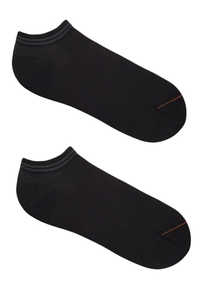 Zegna stripe-detail socks - Black