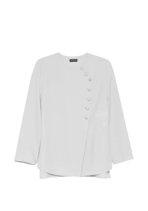 Emporio Armani button round-neck shirt - Grey