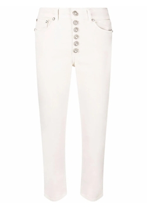 DONDUP Koons cropped button-fly trousers - Neutrals