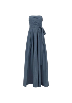 Max Mara pleated strapless dress - Blue