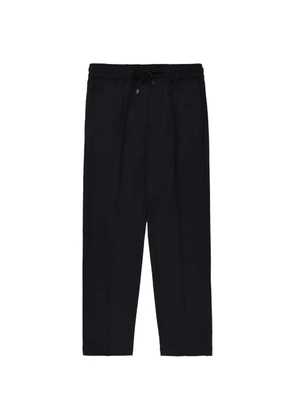 Cruna drawstring wool trousers - Black