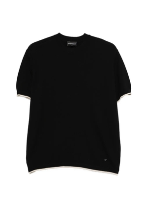 Emporio Armani contrast-trim T-shirt - Blue