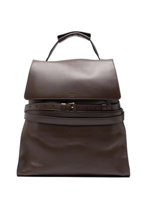 Moschino buckle belt backpack - Brown