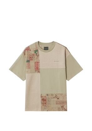 Musium Div. patchwork woven T-shirt - Neutrals