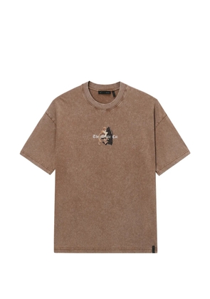 FIVE CM graphic crewneck T-shirt - Brown