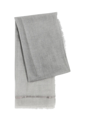 AMA PURE frayed scarf - Grey