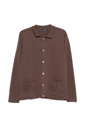Barba button patch-pocket cardigan - Brown