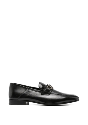 Ferragamo Pre-Owned gancini leather loafers - Black