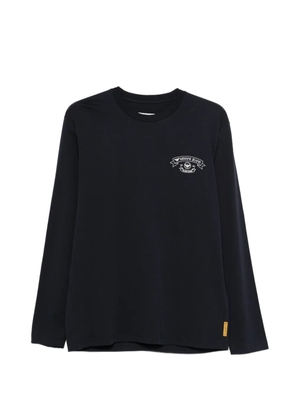 Emporio Armani logo-print long-sleeve T-shirt - Blue