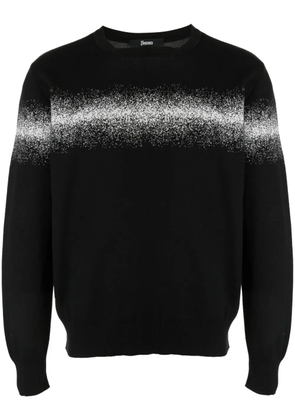 Herno spray-paint effect knit sweatshirt - Black
