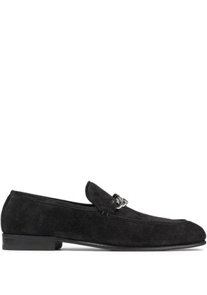 Jimmy Choo Marti Reverse suede loafers - Black