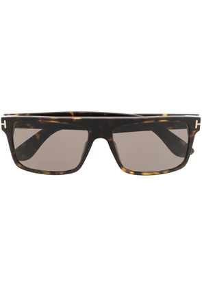 TOM FORD Eyewear square-frame tortoiseshell sunglasses - Brown