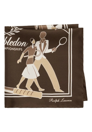 Ralph Lauren Purple Label printed-detail scarf - Brown