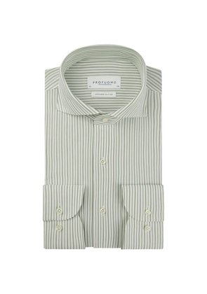 Profuomo striped-pattern shirt - White