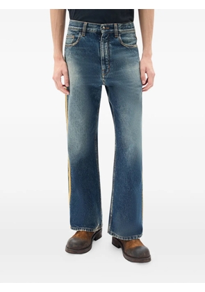 Ann Demeulemeester Alarik stonewashed stripe trousers - Blue