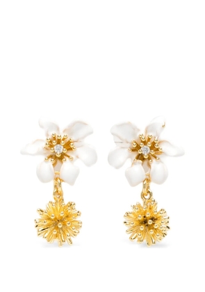 LES NEREIDES flower earrings - Gold