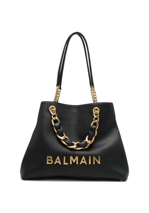 Balmain Pre-Owned logo-plaque shoulder bag - Black