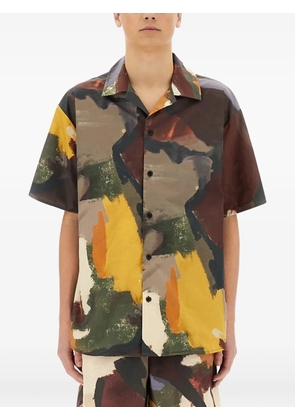 JW Anderson abstract-print shirt - Brown