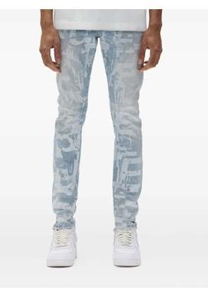 Purple Brand print slim-fit jeans - Blue