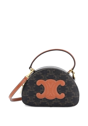 Celine Pre-Owned Half Moon Case Triomphe Coated Canvas with Leather pouch - Brown