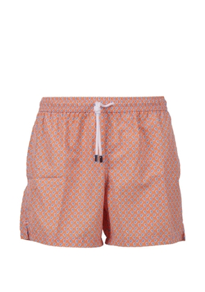 Fedeli paisley-pattern swim shorts - Orange