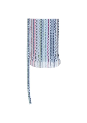 Missoni zigzag fringed beach cover-up - Blue