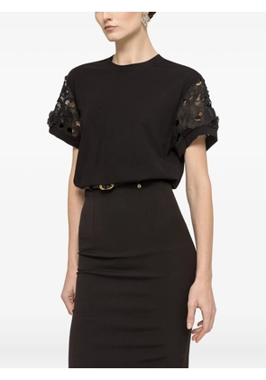 NISSA embroidered T-shirt - Black