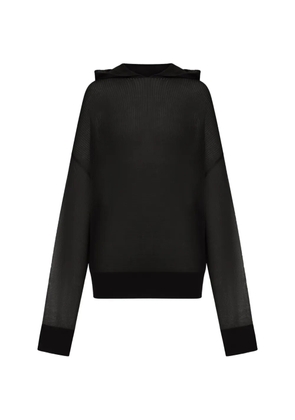 Rick Owens hooded long-sleeve sweater - Black