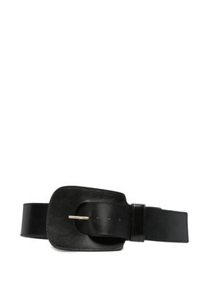 Sportmax statement-buckle leather belt - Black