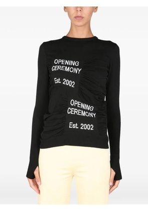 Opening Ceremony ruched-detail long-sleeved T-shirt - Black