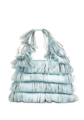 la milanesa Capaz fringed tote bag - Blue