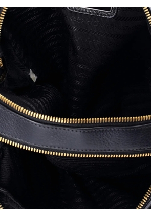 Prada Pre-Owned Double Zip Camera Bag Vitello Daino crossbody bag - Black