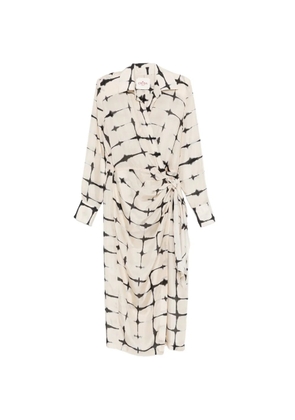 CRIDA Como tie-dye silk dress - Neutrals