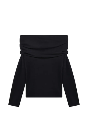 Max Mara draped-shoulder top - Blue