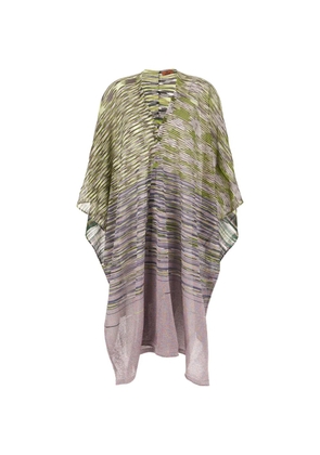 Missoni striped knitwear cape - Green