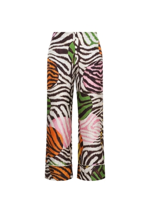 MALIPARMI printed trousers - White