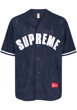 Supreme Ultrasuede mesh baseball jersey - Blue