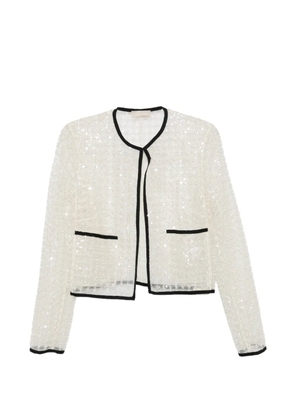 Elie Saab sequin embellished jacket - White